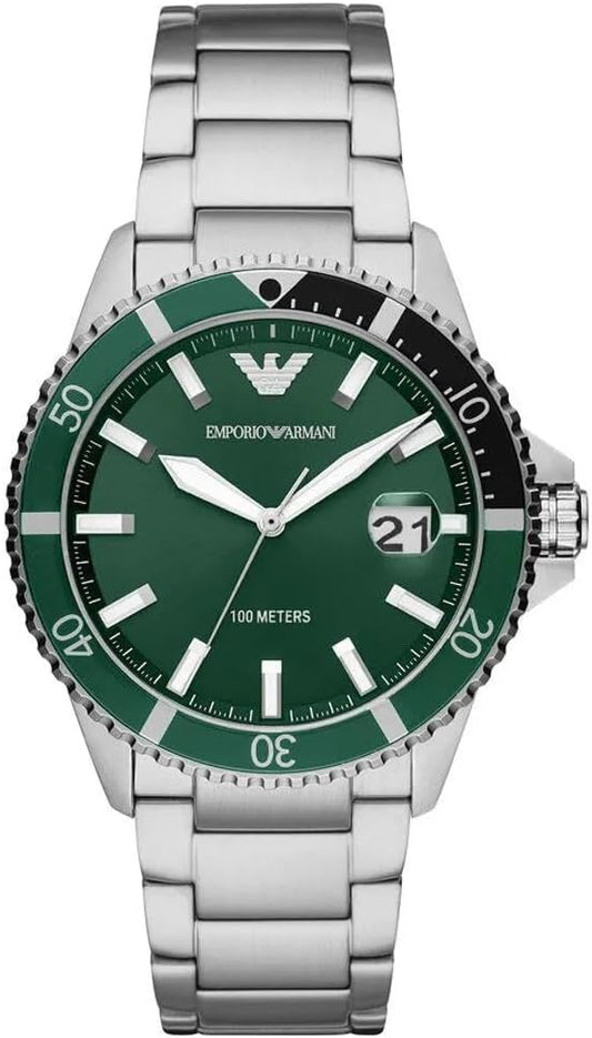 Emporio Armani Roestvrijstalen Horloge met Drie wijzers