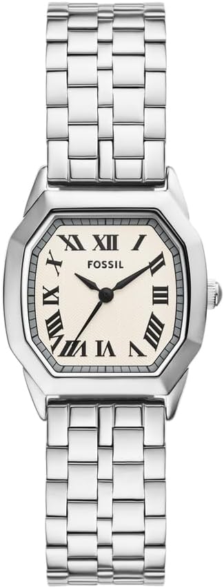 Fossil Harlow Horloge voor Dames, Quartz uurwerk met Roestvrijstalen of Leren Band,