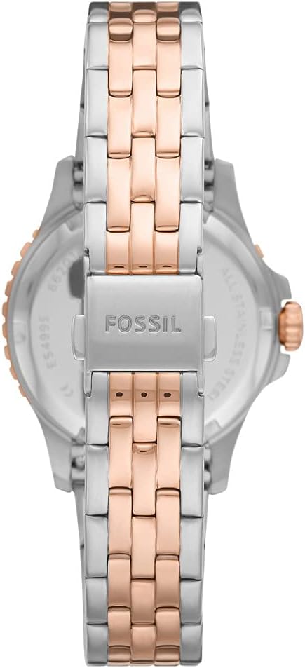 Fossil Womens analoog kwartshorloge met roestvrij stalen armband ES4996, Meerkleurig, ES4996