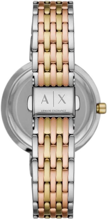 Armani Exchange horloge voor dames, driehandig uurwerk, roestvrij stalen horloge met een 36mm kastmaat