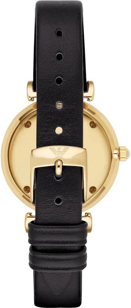 Emporio Armani dames met twee handblauwe lederen horloge