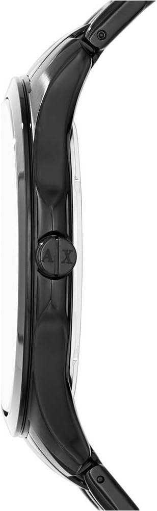 Armani Exchange herenhorloge met drie wijzers, kastmaat 45 mm, roestvrijstalen armband