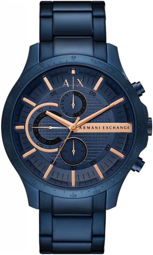 Armani Exchange Herenhorloge roestvrij staal blauw chronograaf AX2430, Blauw, Dress/Sport
