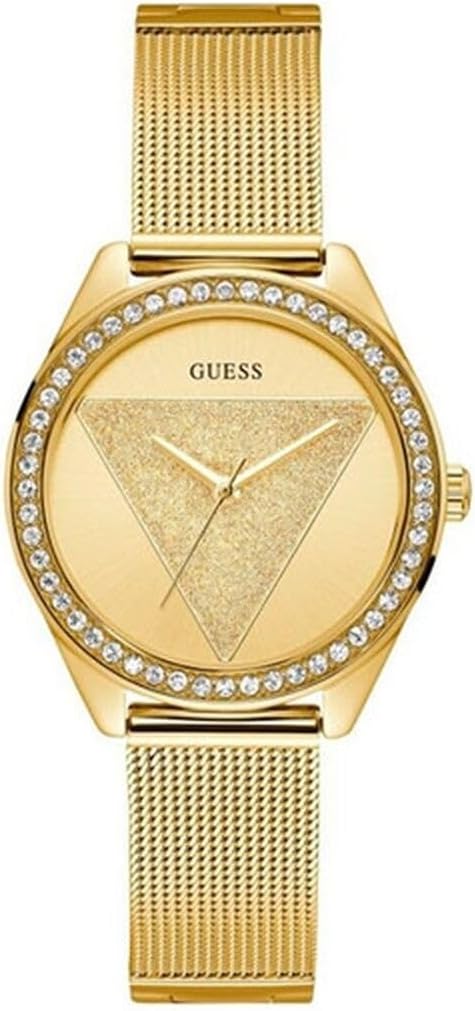 Guess Womens Analoog Klassiek Quartz Horloge met Roestvrij Stalen Band W1142L2, Goud, Armband