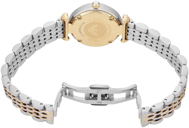 Emporio Armani Horloge Voor Dames, Driehandig Quartz uurwerk en 32mm kastmaat met roestvrij stalen, lederen of siliconen band