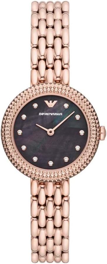 Emporio Armani Roségoudkleurig Roestvrijstalen Horloge met Twee Wijzers