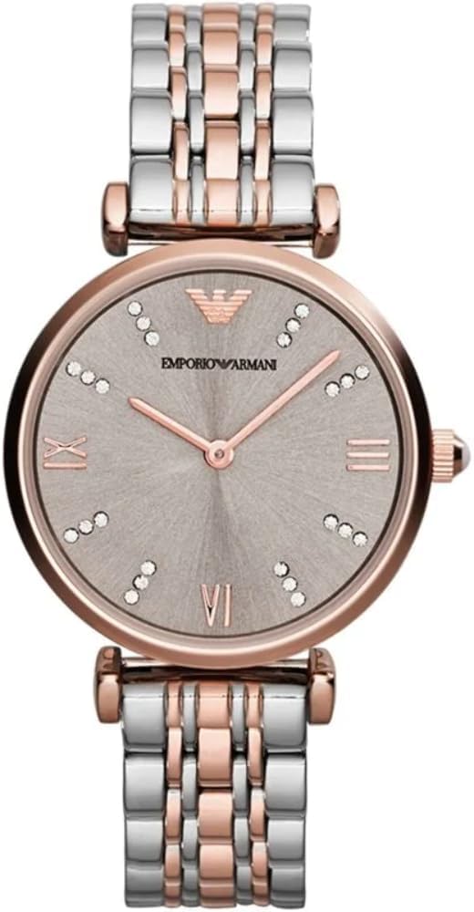 Emporio Armani horloge voor dames, kwartsuurwerk en kastmaat 31 mm met roestvrij stalen, lederen of siliconen band