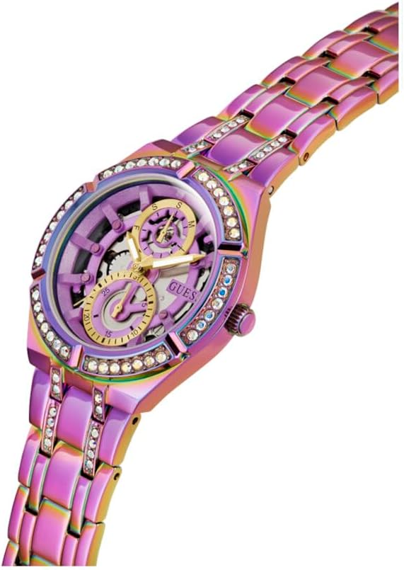 Guess Dameshorloge van 36 mm - iriserende armband iriserende wijzerplaat iriserende kast