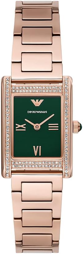 Emporio Armani horloge voor dames, kwartsuurwerk en kastmaat 31 mm met roestvrij stalen, lederen of siliconen band