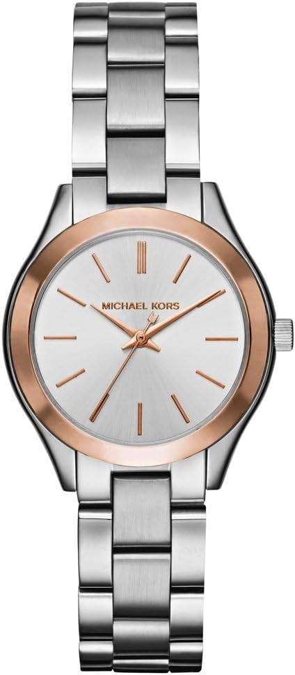 Michael Kors Runway Horloge voor dames, kwartsuurwerk met horlogeband van roestvrij staal, keramiek of leer