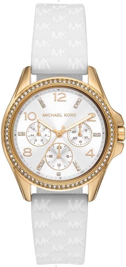 Michael Kors Pilot Horloge voor dames, multifunctioneel Quartz uurwerk met siliconen band