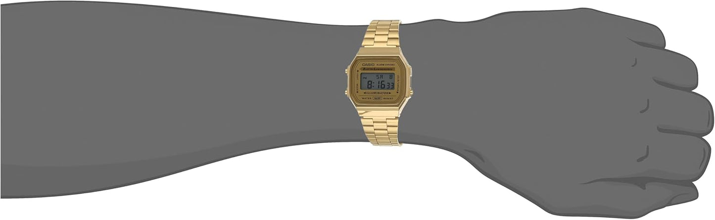 Casio Digitaal kwartshorloge voor volwassenen, uniseks, met roestvrijstalen armband