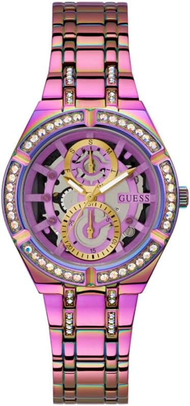 Guess Dameshorloge van 36 mm - iriserende armband iriserende wijzerplaat iriserende kast
