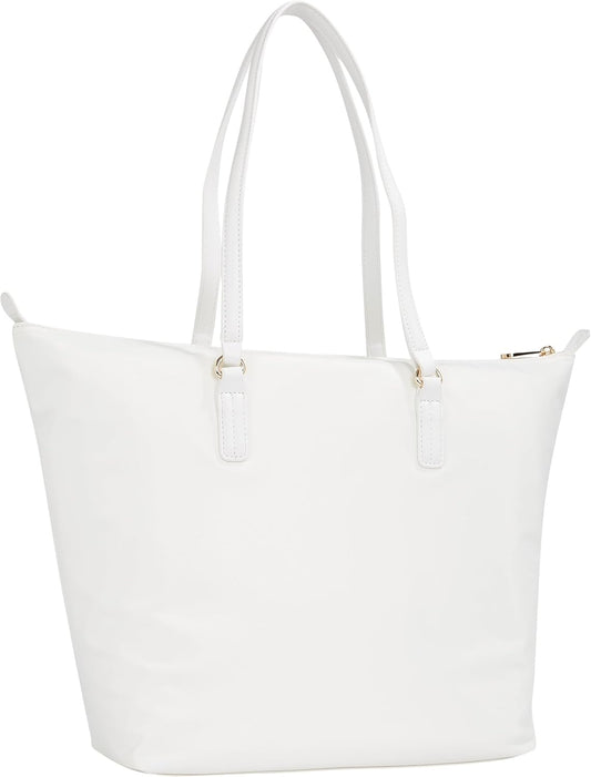 TOMMY HILFIGER Dames POPPY TOTE AW0AW17205, WIT (Ecru Corp), OS, Wit Ecru Corp, One Size