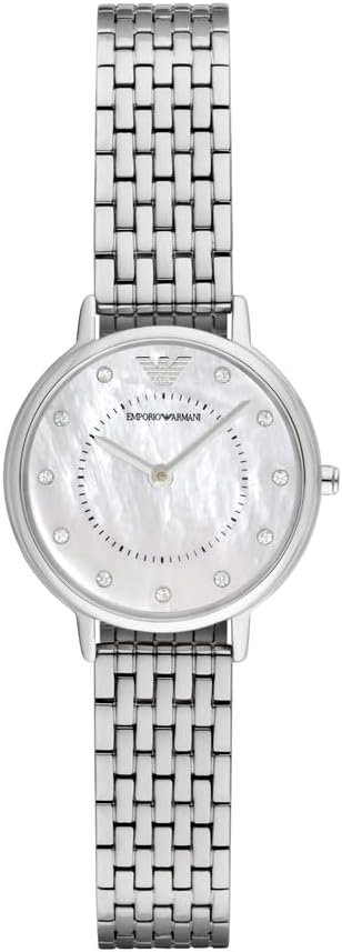 Emporio Armani Dameshorloge tweewijzers-polshorloge van roestvrij staal, 32 mm behuizingsgrootte
