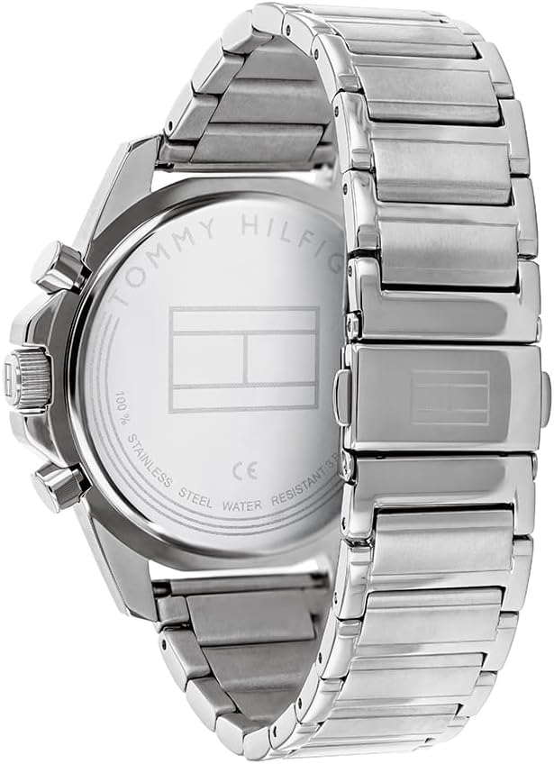 Tommy Hilfiger Multi-wijzerplaat kwarts horloge voor heren roestvrij stalen armband