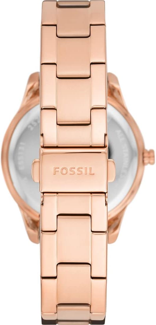 Fossil Stella Horloge voor dames, kwartsuurwerk met roestvrij stalen of leren band