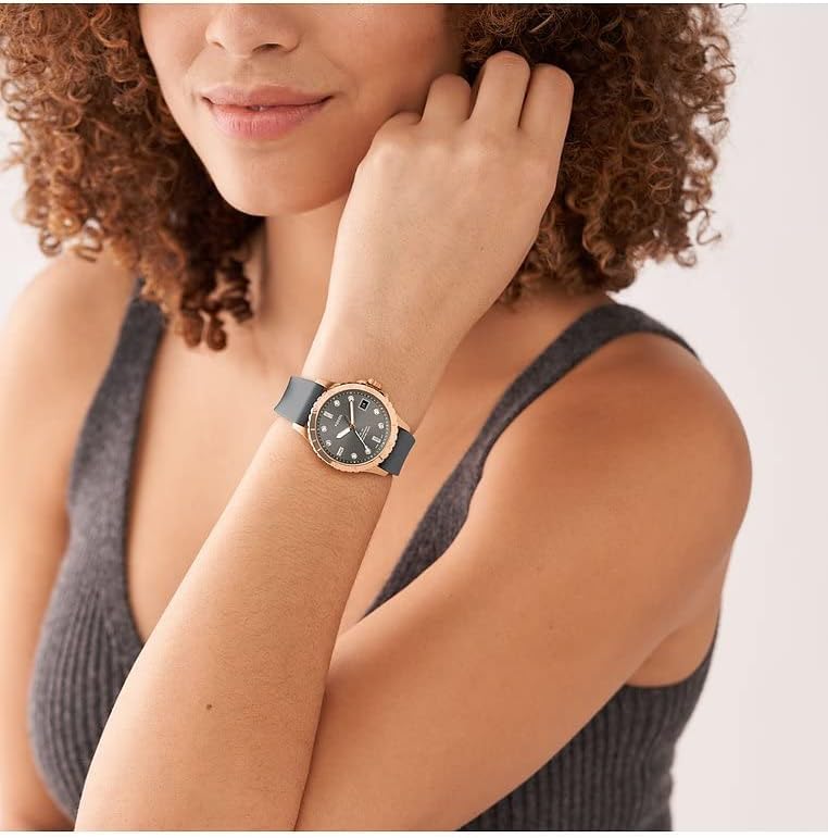 Fossil FB-01 Horloge voor dames, kwarts uurwerk met roestvrij staal of leren band