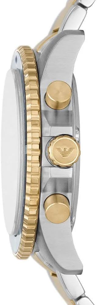 Emporio Armani Chronograaf Tweekleurig Roestvrijstalen Horloge