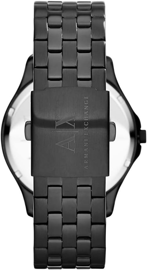 Armani Exchange herenhorloge met drie wijzers, kastmaat 45 mm, roestvrijstalen armband