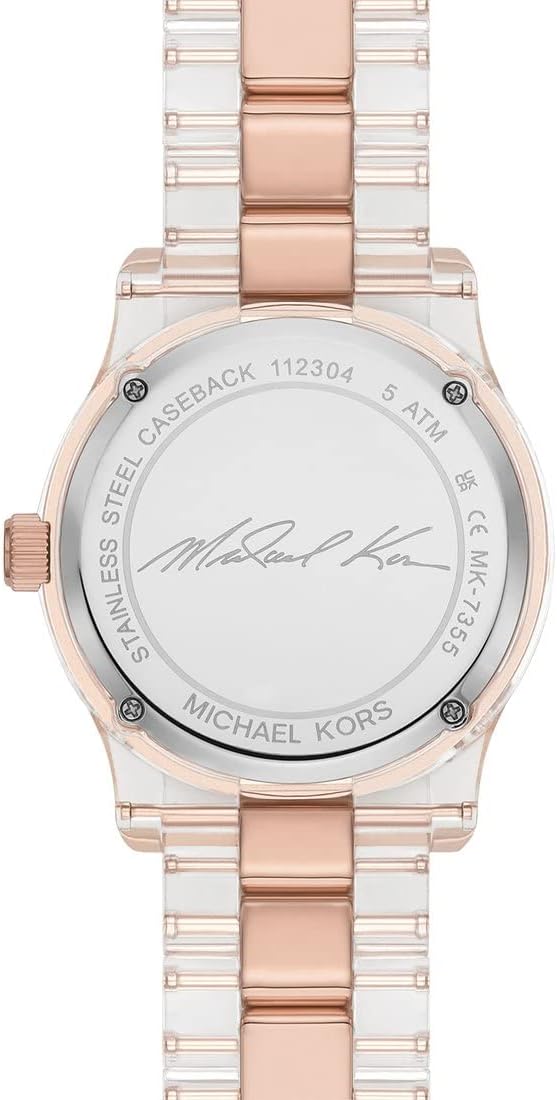 Michael Kors Runway Horloge voor dames, kwartsuurwerk met horlogeband van roestvrij staal, keramiek of leer