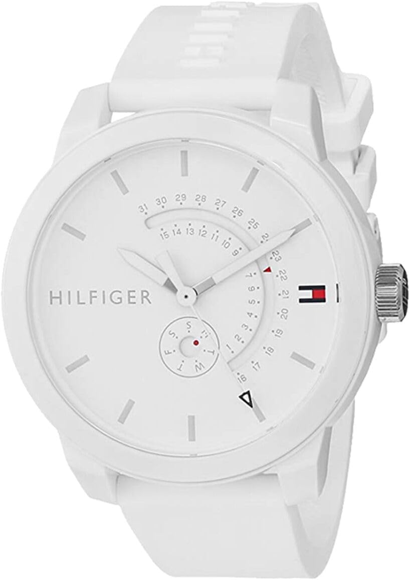 Tommy Hilfiger Unisex analoog kwartshorloge met siliconen armband 1791481, Band