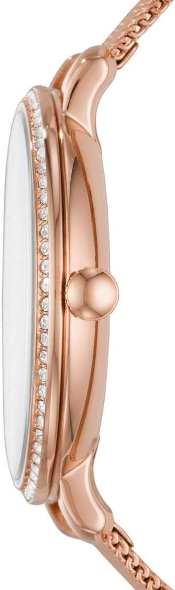 Fossil Jacqueline Watch for Women, Quartz movement with Stainless steel and leather Strap