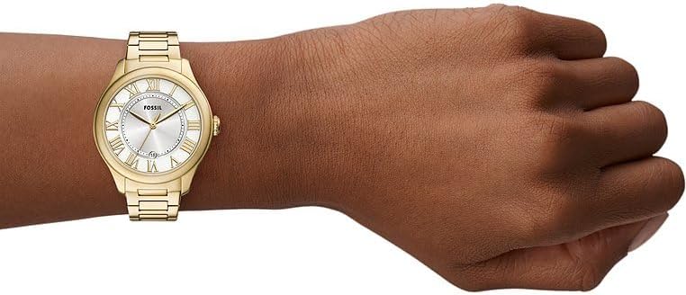 Fossil Harlow Horloge voor Dames, Quartz uurwerk met Roestvrijstalen of Leren Band,