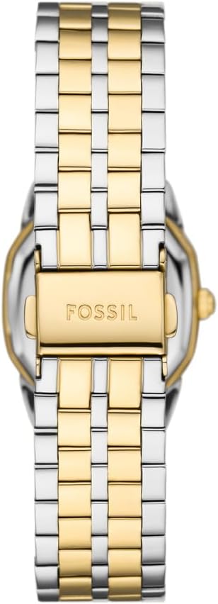 Fossil Harlow Horloge voor Dames, Quartz uurwerk met Roestvrijstalen of Leren Band,