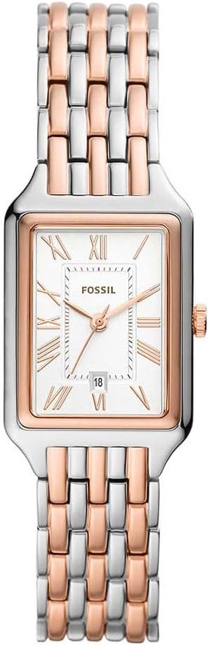 Fossil Raquel Horloge voor dames, quartz uurwerk met roestvrij stalen of leren band,