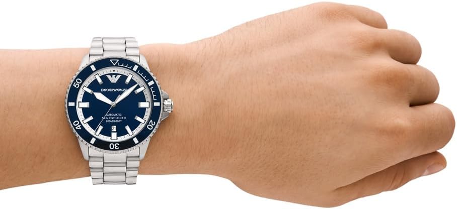 Emporio Armani Men's Analog Automatic Watch with Stainless Steel Strap AR60079