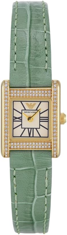 Emporio Armani horloge voor dames, kwartsuurwerk en kastmaat 31 mm met roestvrij stalen, lederen of siliconen band