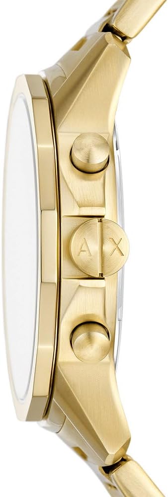 Armani Exchange herenhorloge, chronograaf uurwerk, roestvrij staal, met een kastmaat van 44 mm en een siliconen of stalen horlogeband