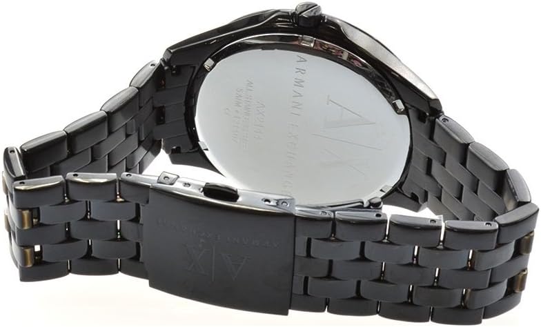 Armani Exchange herenhorloge met drie wijzers, kastmaat 45 mm, roestvrijstalen armband