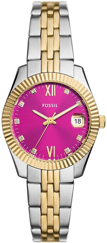 Fossil Scarlette Watch for Women,Quartz movement with Stainless steel or Leather Strap