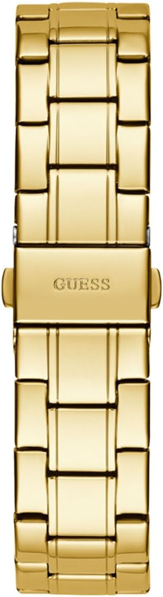 GUESS Dames sport glitter & kristal 38mm horloge, Goud-Toon/Zwart, one, armband