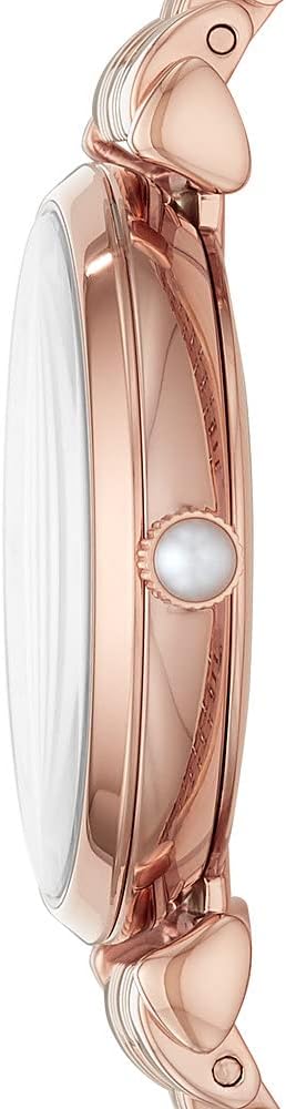 Emporio Armani tweehands rose goudkleurige roestvrijstalen horloge