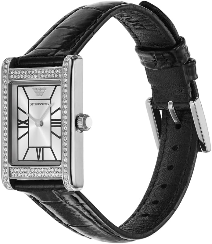 Emporio Armani horloge voor dames, kwartsuurwerk en kastmaat 31 mm met roestvrij stalen, lederen of siliconen band