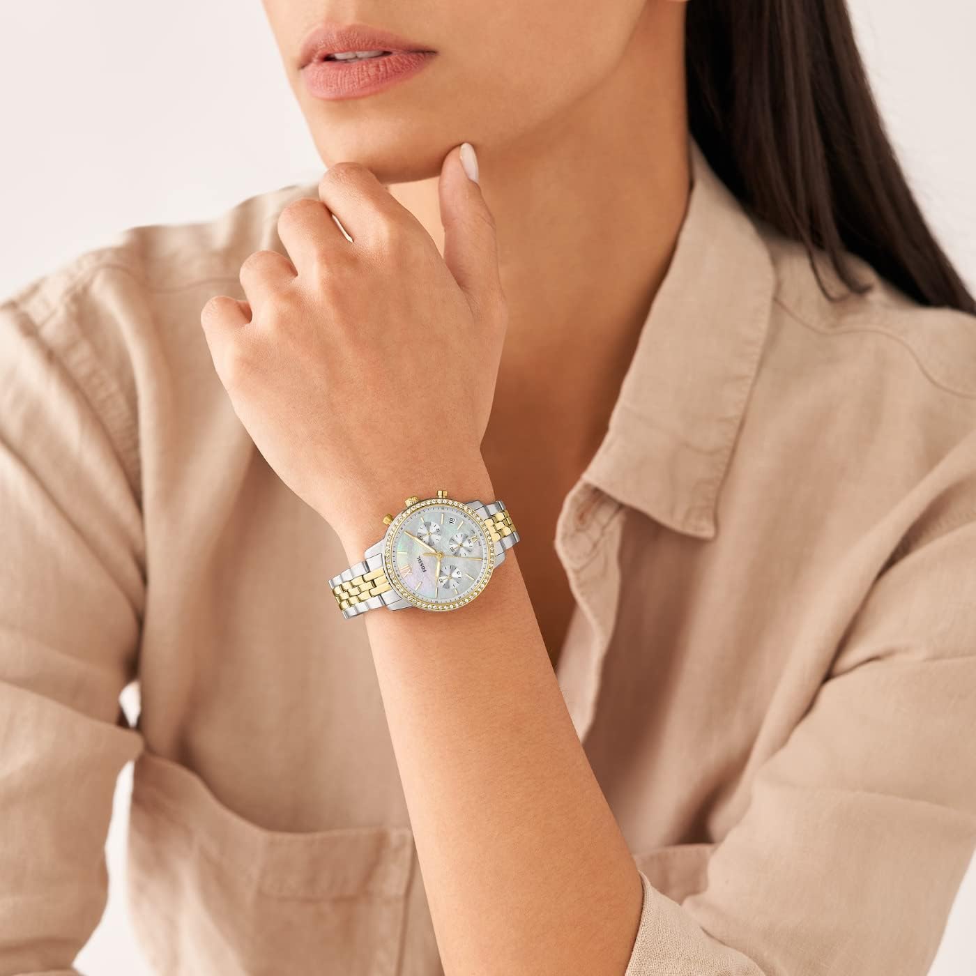 Fossil Neutra Watch for Women, Chronograph movement with Stainless steel or Leather Strap