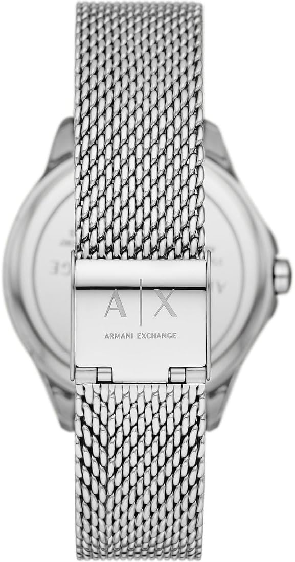 Armani Exchange dameshorloge quartz/3 hands uurwerk 36mm kastmaat met een roestvrij stalen armband AX5273