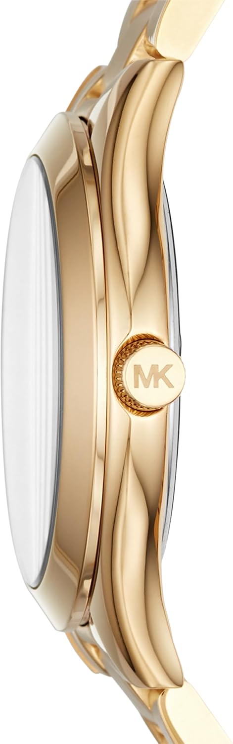 Michael Kors Runway Horloge voor dames, kwartsuurwerk met horlogeband van roestvrij staal, keramiek of leer