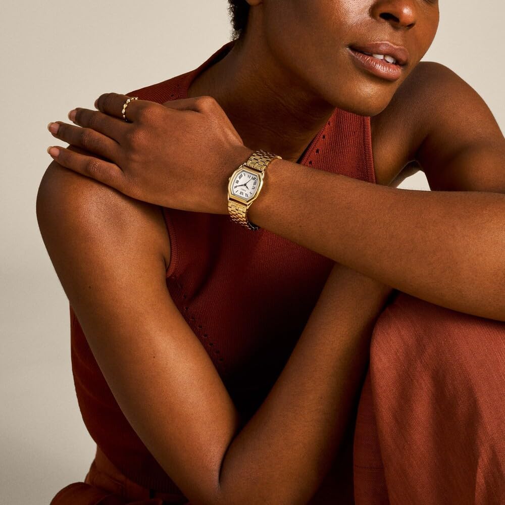 Fossil Harlow Horloge voor Dames, Quartz uurwerk met Roestvrijstalen of Leren Band,
