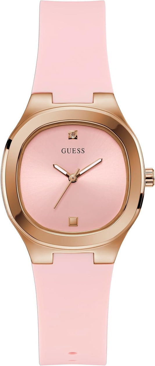 Guess Dames 32mm Horloge - Gouden Tone Armband Champagne Dial Gold Tone Case