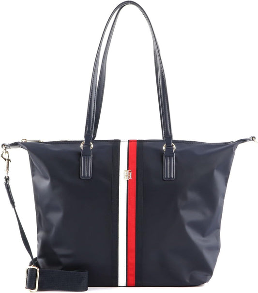 Tommy Hilfiger Poppy Shopper Tas 31 cm, Blauw (Space Blue), One Size