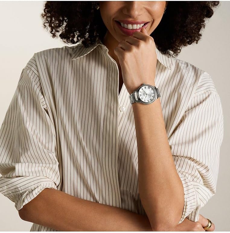 Fossil Harlow Horloge voor Dames, Quartz uurwerk met Roestvrijstalen of Leren Band,