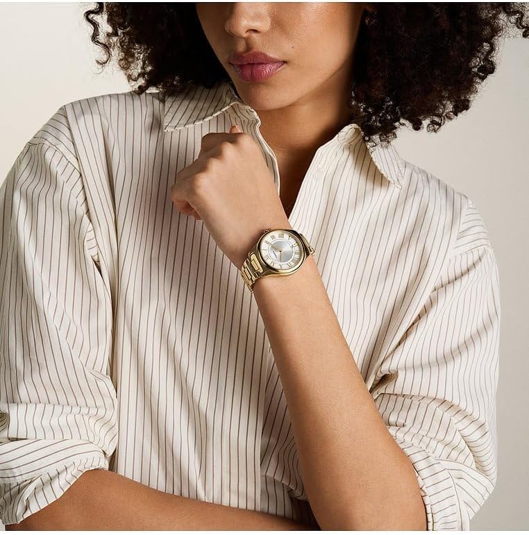 Fossil Harlow Horloge voor Dames, Quartz uurwerk met Roestvrijstalen of Leren Band,