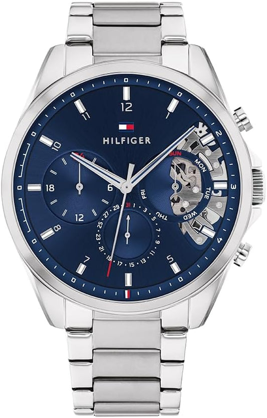 Tommy Hilfiger Analoog kwartshorloge voor heren, met roestvrij stalen armband 1710448