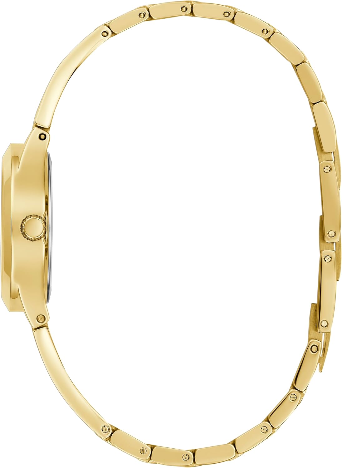 Guess Dames 26 mm horloge - tweekleurige G-Link zilveren wijzerplaat tweekleurige kast