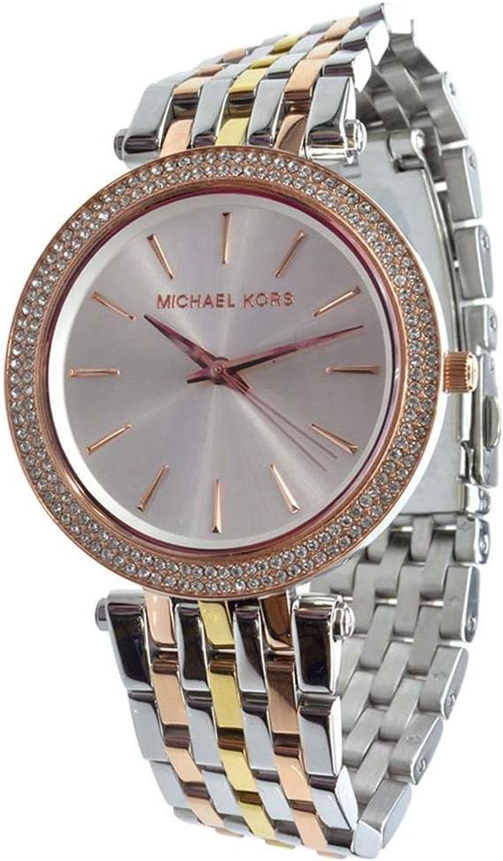 Michael Kors Darci horloge voor dames, uurwerk met roestvrij stalen of lederen band