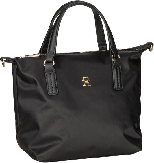 Tommy Hilfiger Dames Poppy Th Small Tote Aw0aw15640, één maat, Zwart (zwart), One Size